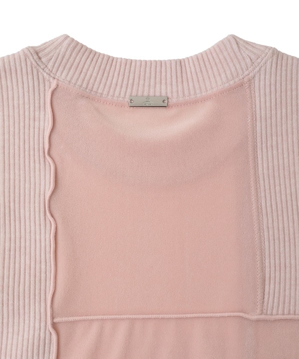 【HL】PATCHWORK VELOR RIB TOP 詳細画像 20