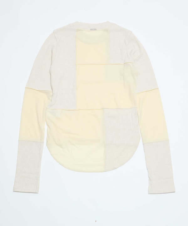 【HL】PATCHWORK VELOR RIB TOP 詳細画像 4