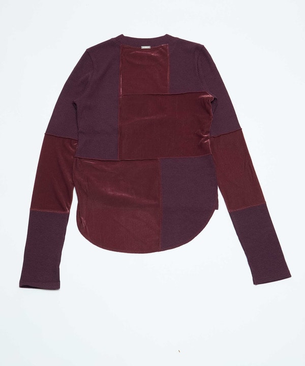 【HL】PATCHWORK VELOR RIB TOP 詳細画像 6