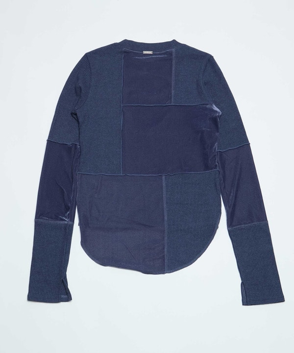 【HL】PATCHWORK VELOR RIB TOP 詳細画像 7