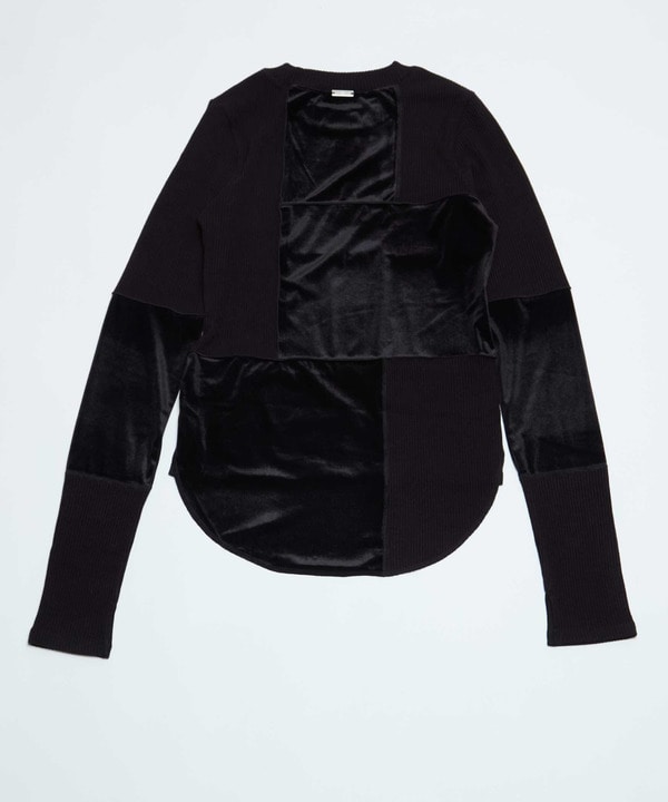 【HL】PATCHWORK VELOR RIB TOP 詳細画像 8
