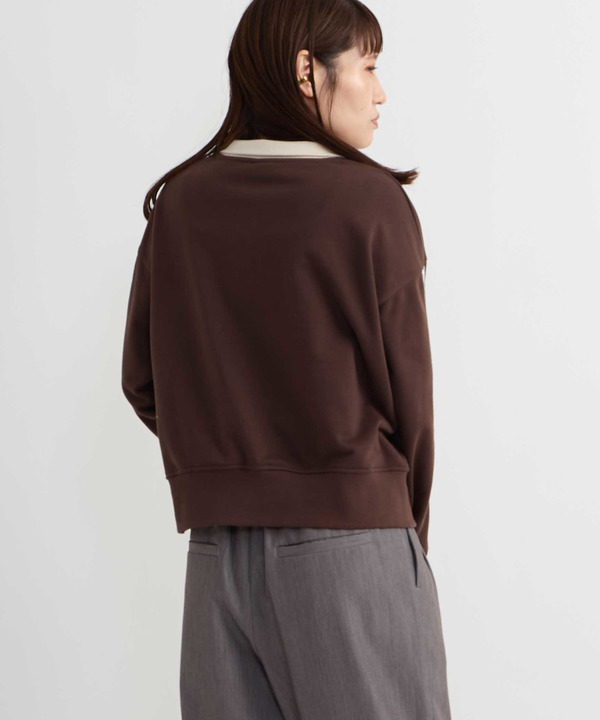 LINE SLEEVE HALF-ZIP SWEAT 詳細画像 2