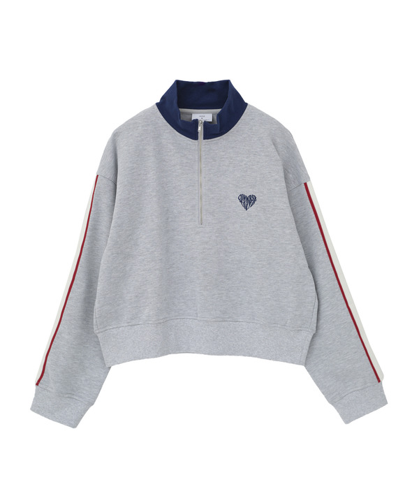 LINE SLEEVE HALF-ZIP SWEAT 詳細画像 8