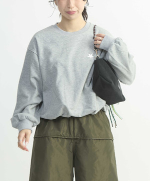 STAR EMBROIDERED BALLOON SWEAT