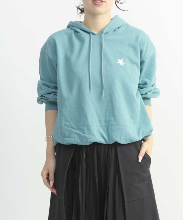 STAR EMBROIDERED BULKY HOODIE 詳細画像 グリーン 1
