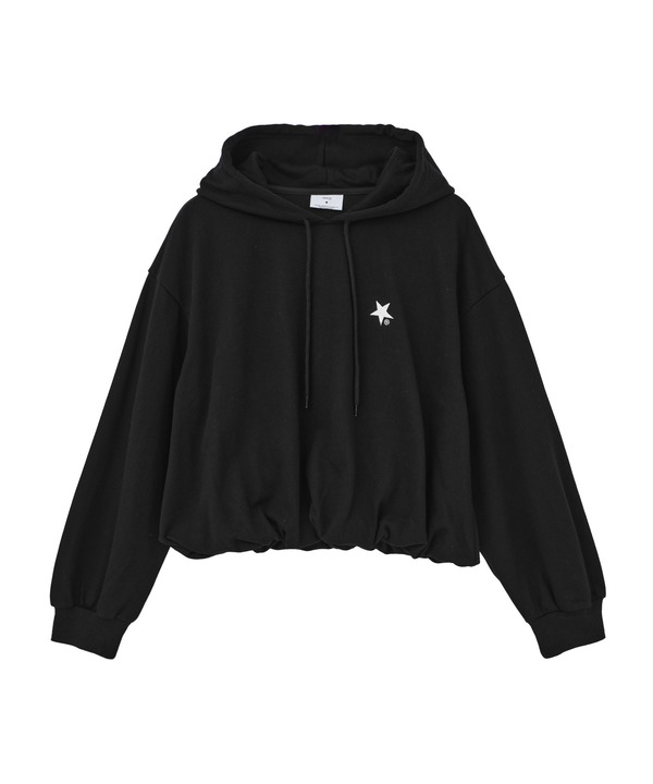 STAR EMBROIDERED BALLOON HOODIE 詳細画像 ブラック 1