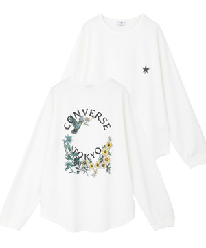 FLOWER & BIRD LOGO WAFFLE LONG SLEEVE TEE