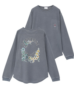 FLOWER & BIRD LOGO WAFFLE LONG SLEEVE TEE