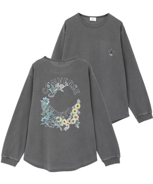 FLOWER & BIRD LOGO WAFFLE LONG SLEEVE TEE