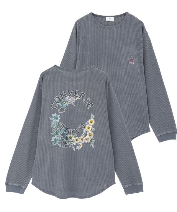 FLOWER & BIRD LOGO WAFFLE LONG SLEEVE TEE 詳細画像 2