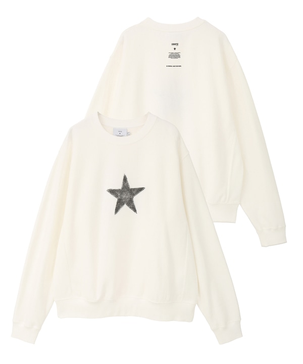 ONE STAR UP RECYCLED COTTON SWEAT 詳細画像 ホワイト 1