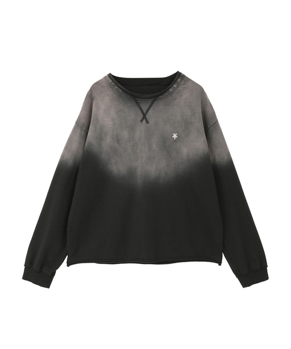 GRADATION DYE CUT-OFF SWEAT 詳細画像 ブラック 1