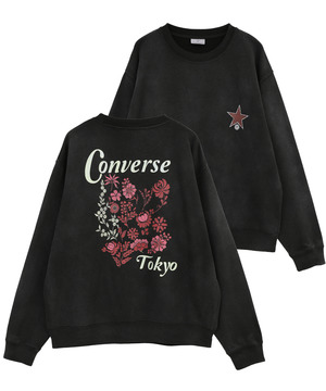 BACK FLOWER PRINT SWEAT