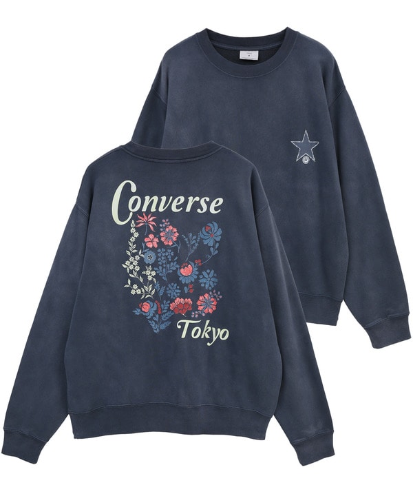 BACK FLOWER PRINT SWEAT 詳細画像 1