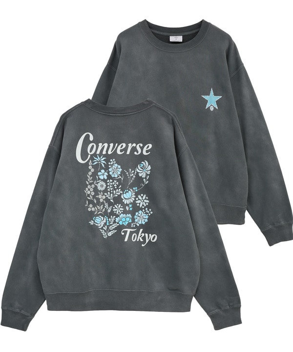 BACK FLOWER PRINT SWEAT 詳細画像 チャコールグレー 1