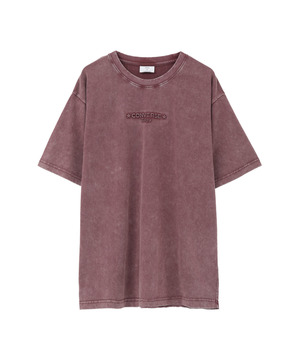 PIGMENT DYE EMBROIDERY LOGO TEE