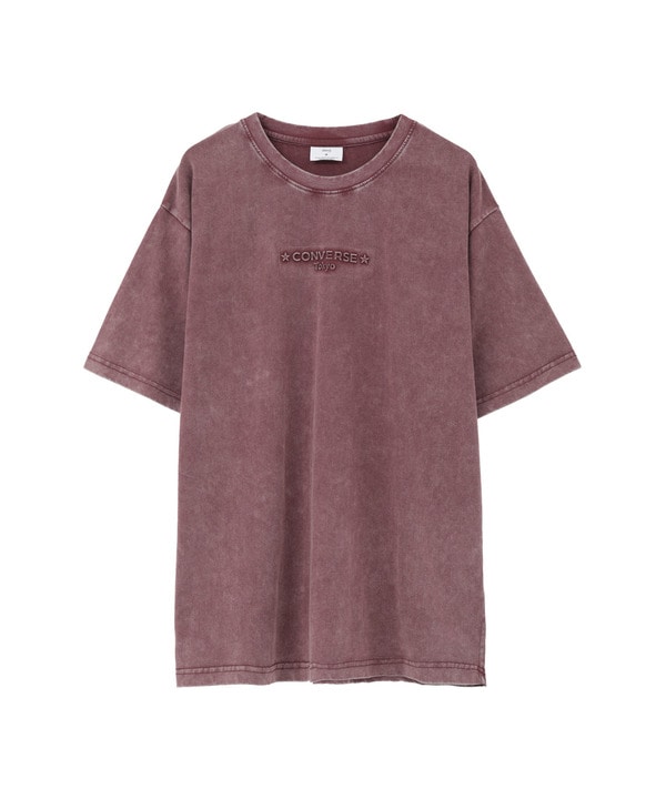 PIGMENT DYE EMBROIDERY LOGO TEE 詳細画像 パープル 1
