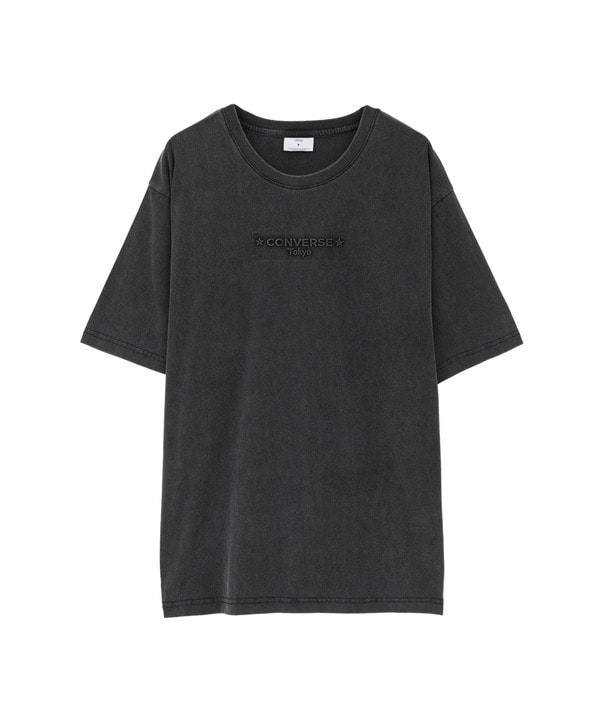 PIGMENT DYE EMBROIDERY LOGO TEE 詳細画像 ブラック 1