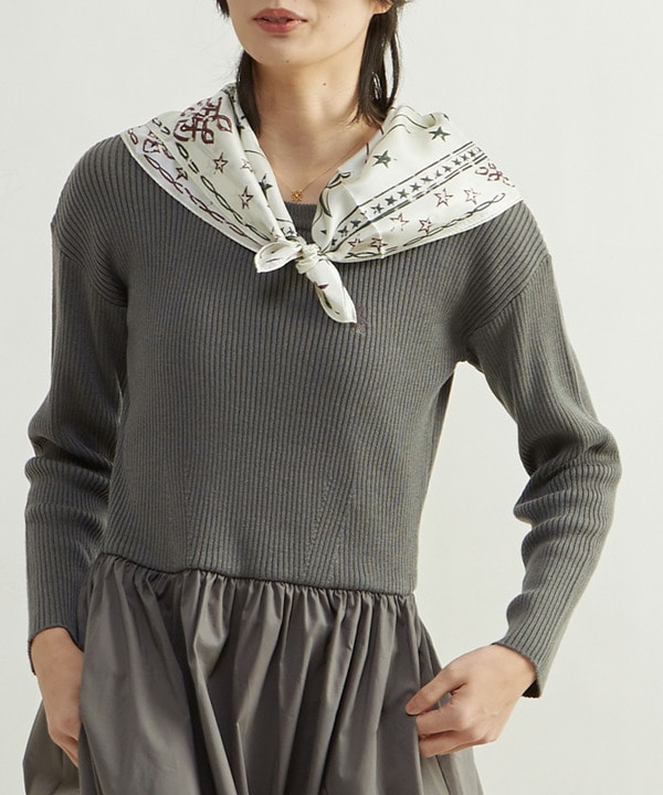 SNAKE ＆ ROSE SILK SCARF 詳細画像 2