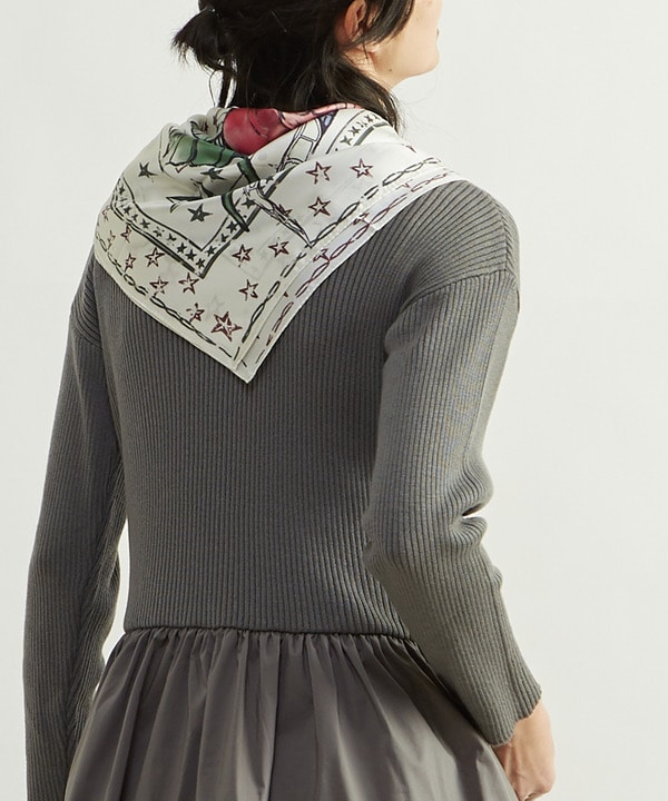 SNAKE ＆ ROSE SILK SCARF 詳細画像 3