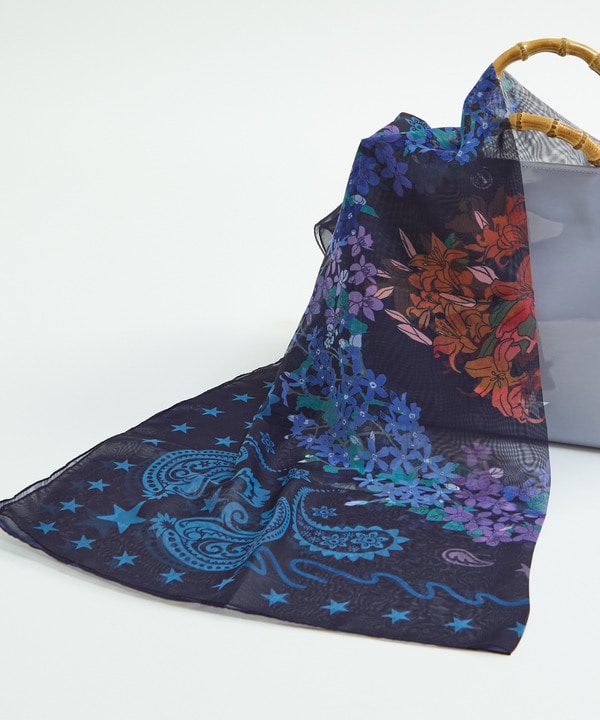 【★限定予約販売】スターフラワー大判シアースカーフ（貸切公演 来場者様限定） 詳細画像 ネイビー 1