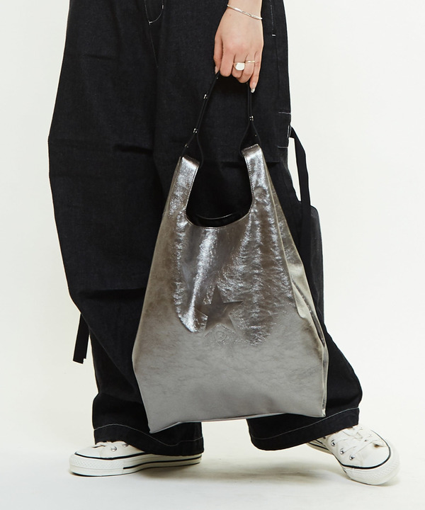 2WAY METALLIC SHOPPING TOTE BAG 詳細画像 1