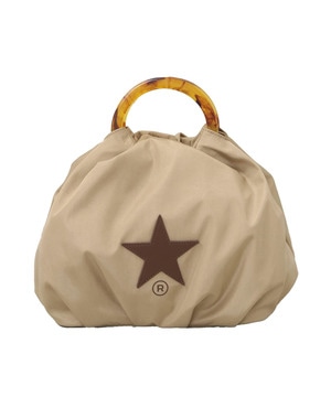 ACRYLIC HANDLE BALLOON SHOULDER BAG