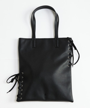 LACE-UP FLAT TOTE BAG