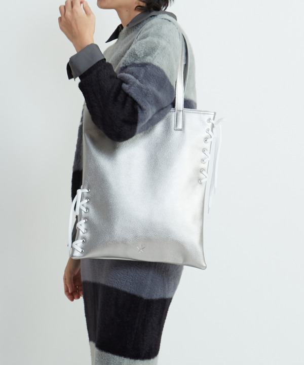 LACE-UP FLAT TOTE BAG 詳細画像 4