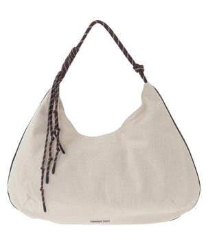 ROPE HANDL LINEN SHOULDER BAG
