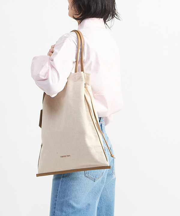 LINEN GATHERED TOTE BAG 詳細画像 2