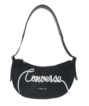 SPINDLE LOGO MOON SHOULDER BAG