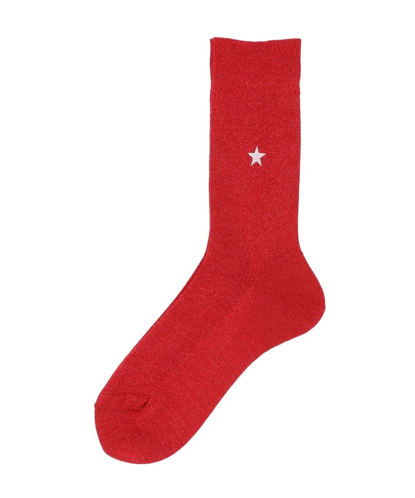 STAR★ GLITTER RIB SOX 詳細画像 レッド 1