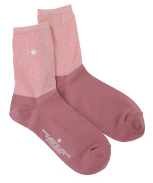 STAR★ GLITTER SHEER BI-COLOR SOX