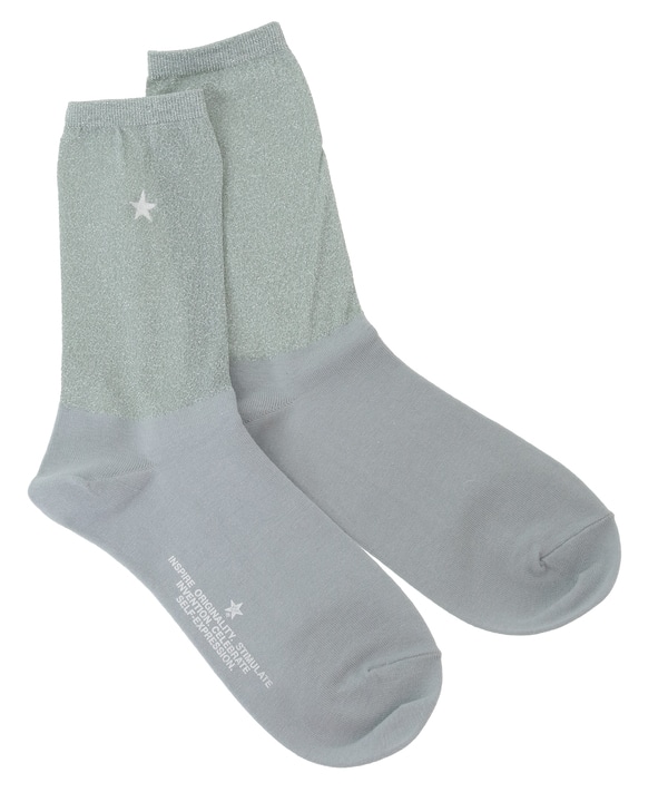 STAR★ GLITTER SHEER BI-COLOR SOX 詳細画像 シルバー 1