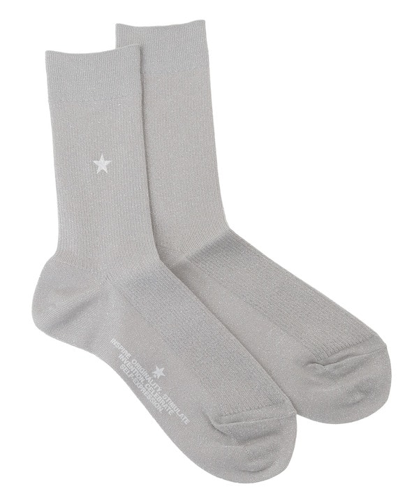 STAR★ GLITTER RIB SOX 詳細画像 ライトグレー 1