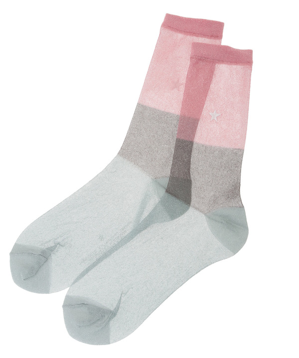 STAR★ GLITTER SHEER BI-COLOR SOX 詳細画像 2