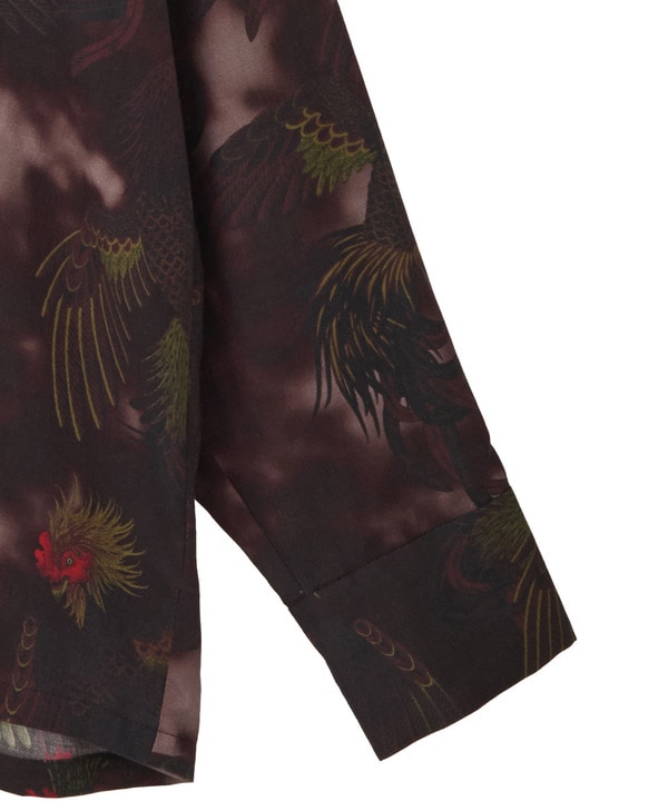 【NIPOALOHA】"軍鶏-SHAMO" LONG SLEEVE WOOL SHIRT 詳細画像 10