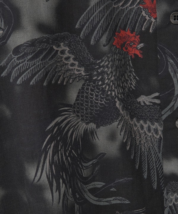 【NIPOALOHA】"軍鶏-SHAMO" LONG SLEEVE WOOL SHIRT 詳細画像 15