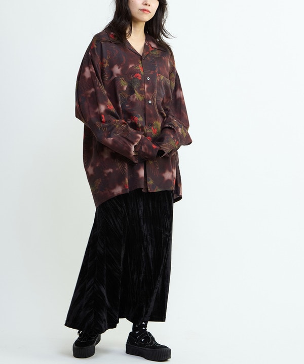 【NIPOALOHA】"軍鶏-SHAMO" LONG SLEEVE WOOL SHIRT 詳細画像 7