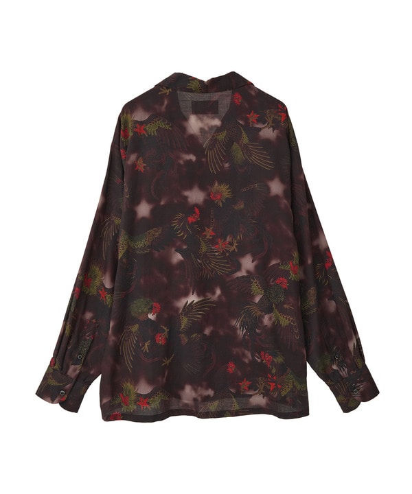 【NIPOALOHA】"軍鶏-SHAMO" LONG SLEEVE WOOL SHIRT 詳細画像 8