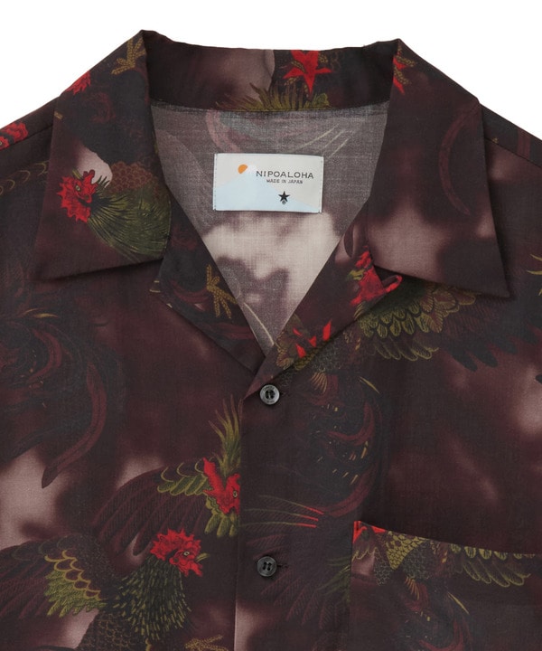 【NIPOALOHA】"軍鶏-SHAMO" LONG SLEEVE WOOL SHIRT 詳細画像 9