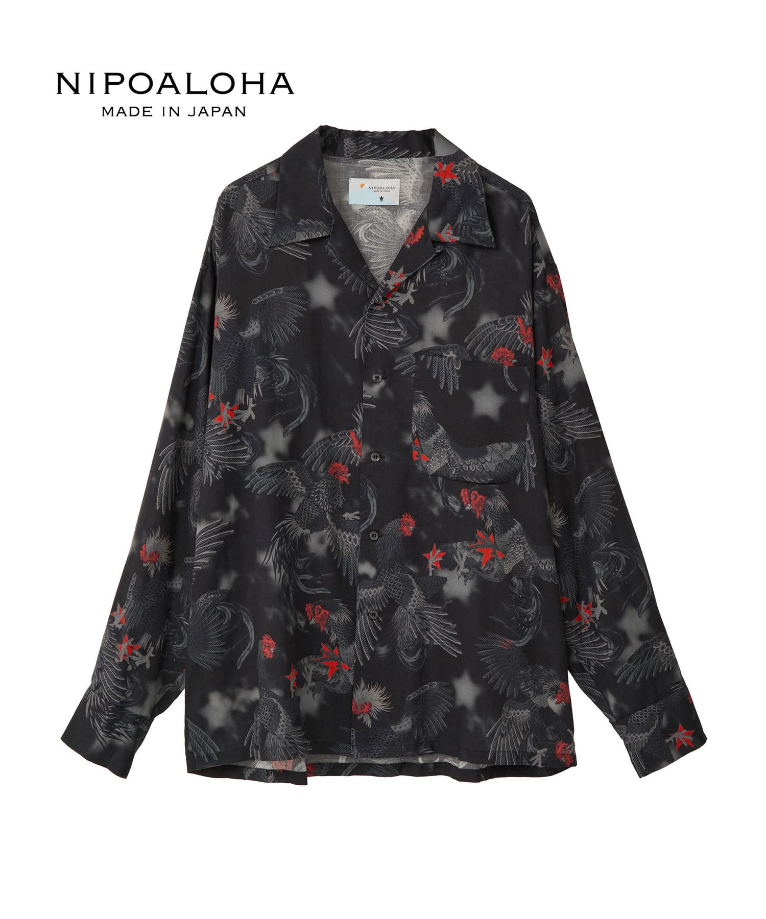 【NIPOALOHA】長袖シャツ 軍鶏 23ss NIPOALOHA】
