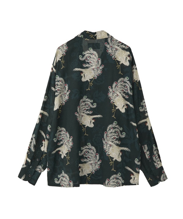 【NIPOALOHA】"鳳凰-PHOENIX" LONG SLEEVE WOOL SHIRT 詳細画像 11