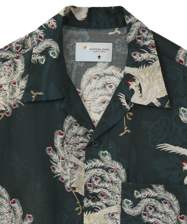 【NIPOALOHA】"鳳凰-PHOENIX" LONG SLEEVE WOOL SHIRT 詳細画像 12