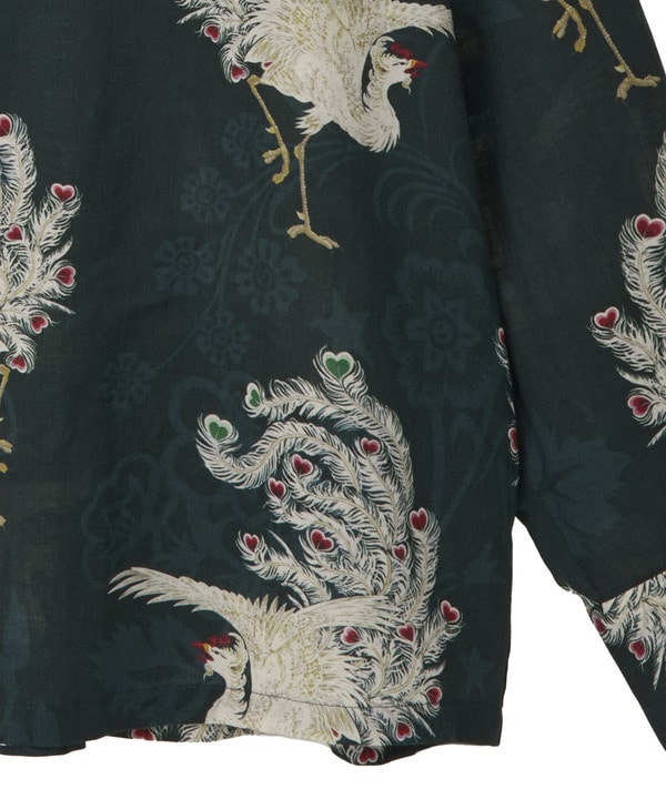 【NIPOALOHA】"鳳凰-PHOENIX" LONG SLEEVE WOOL SHIRT 詳細画像 14