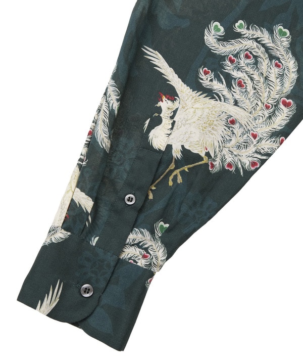 【NIPOALOHA】"鳳凰-PHOENIX" LONG SLEEVE WOOL SHIRT 詳細画像 15