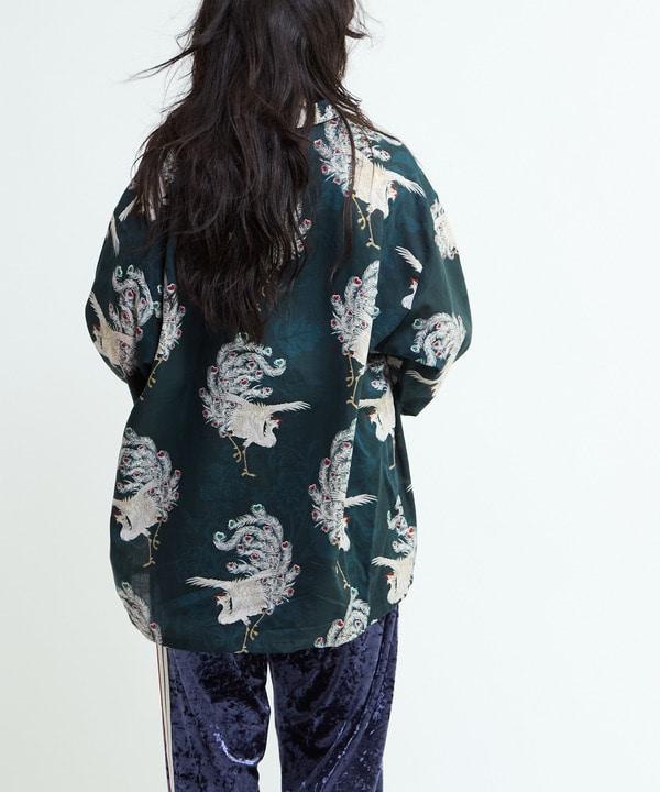 【NIPOALOHA】"鳳凰-PHOENIX" LONG SLEEVE WOOL SHIRT 詳細画像 7
