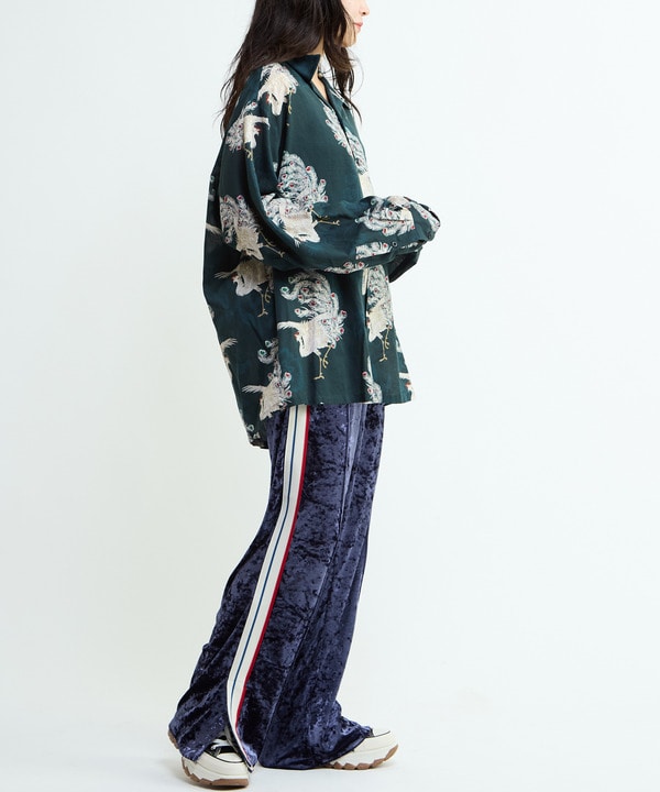 【NIPOALOHA】"鳳凰-PHOENIX" LONG SLEEVE WOOL SHIRT 詳細画像 8