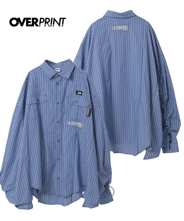【over print】BREAK WIDE SHIRTS 詳細画像 ブルー 1